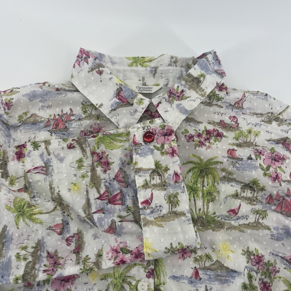 Vintage Christopher & Banks Shirt Size XL‎ - Christopher & Banks Sailing Shirt